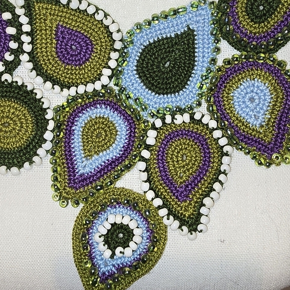 Colorful Crochet Pattern Necklace - Picture 1 of 4